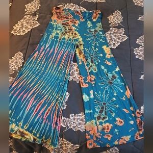 Tie Dye Kathmandu Tie Dye Soft Flare Pants Large  One Size